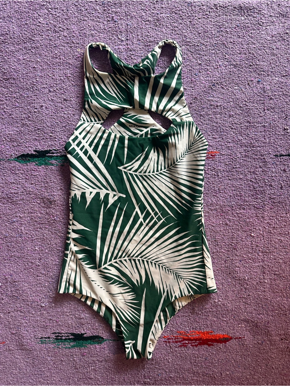Mikoh Green Palm-Leaf One-Piece